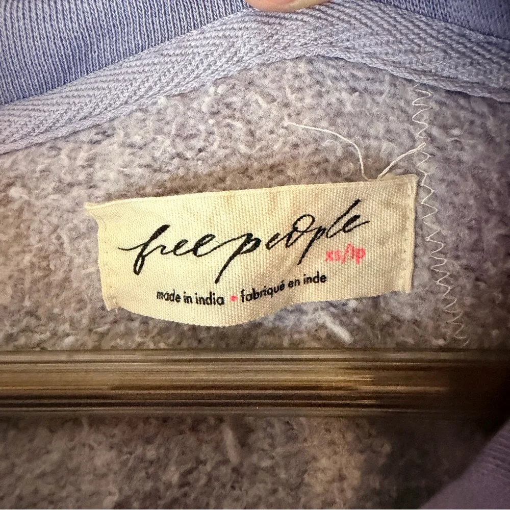 FREE PEOPLE Women’s Size XS Sweatshirt Hoodie Floral Oversized Heavyweight